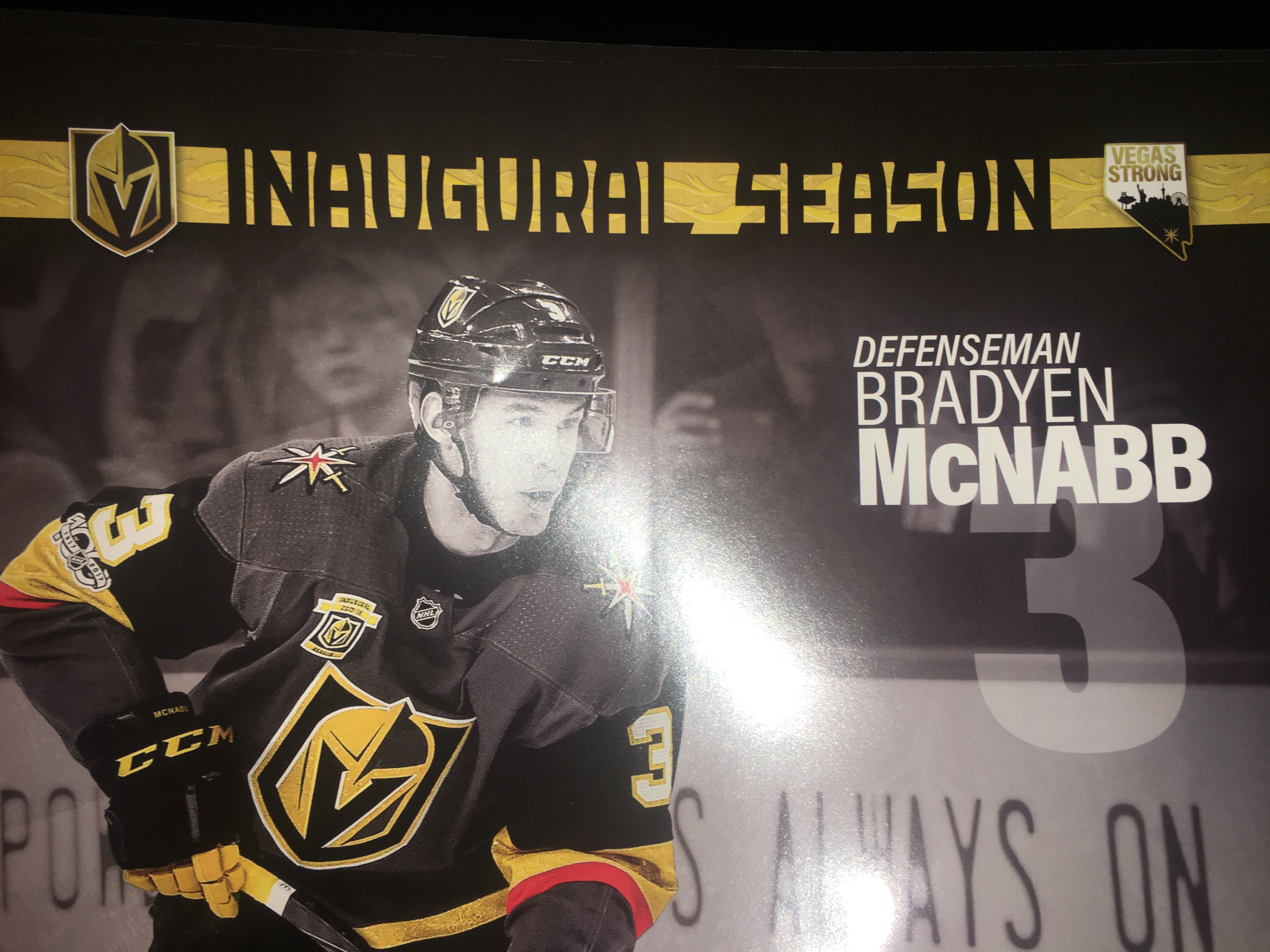 Top-selling Item] Brayden McNabb 3 Vegas Golden Knights Stanley