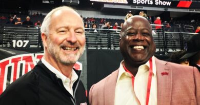 UNLV Athletic Director Erick Harper (right) has his biggest hire to make. Photo: LVSportsBiz.com