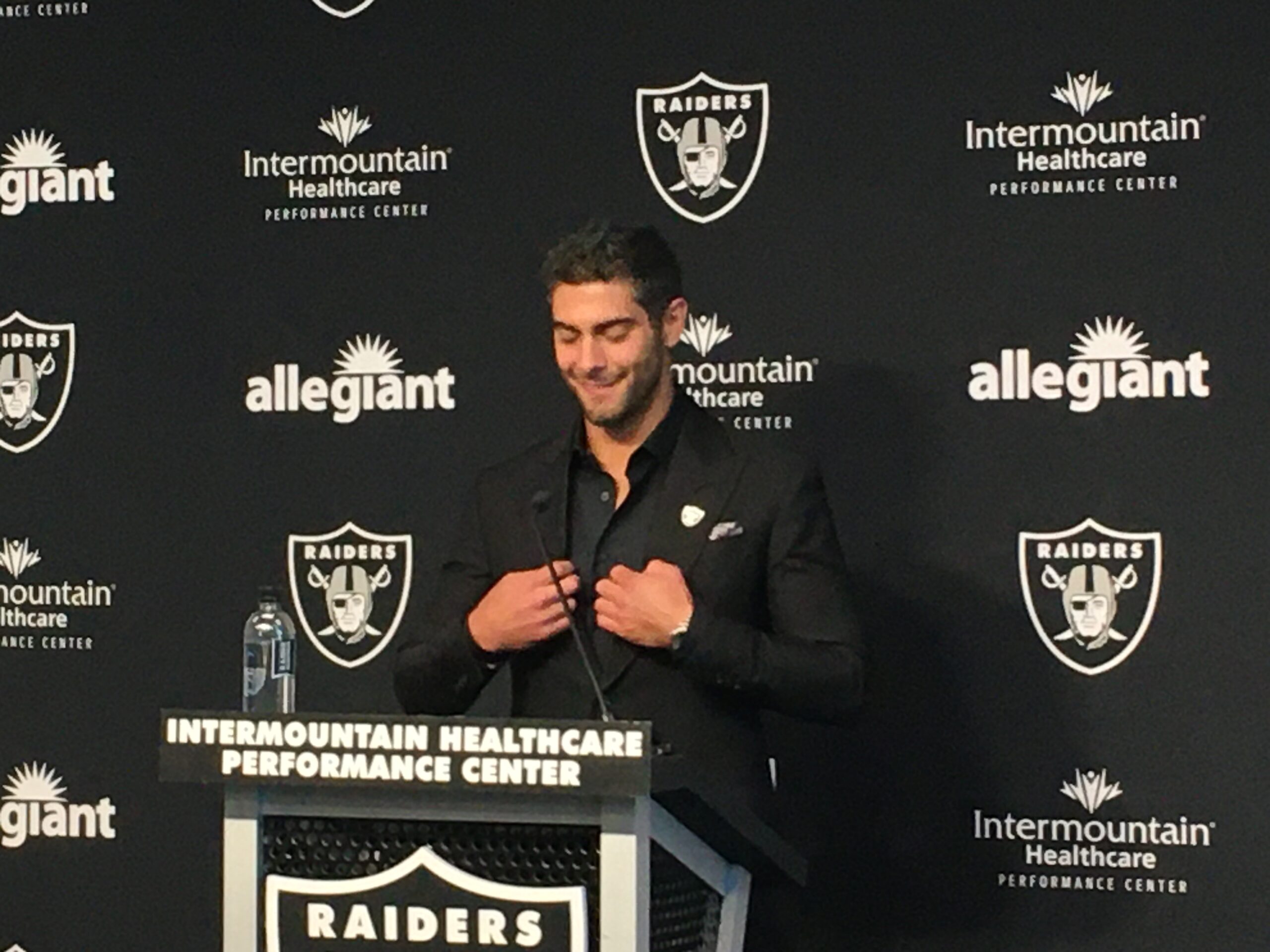 Jimmy Garoppolo deal still being worked out, misses Raiders introductory  news conference Thursday