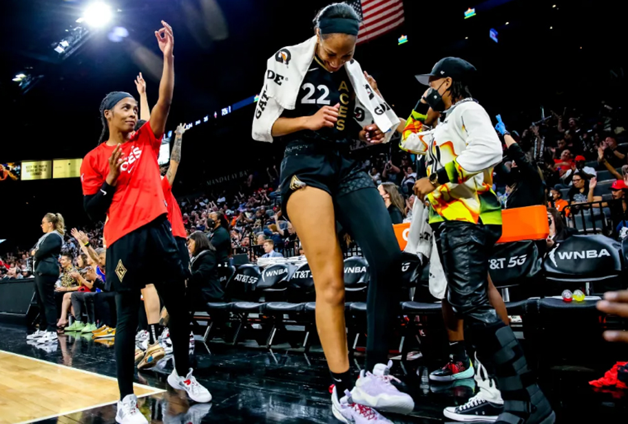 A'ja Wilson of the Las Vegas ASCes