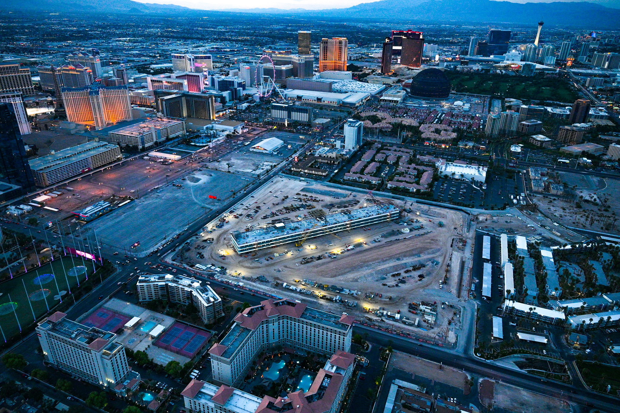 LVSportsBizs Exclusive Tour Of F1 Paddock Project East Of Strip For Novembers Las Vegas Grand Prix Race