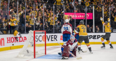 VGK Storm Back Against Avalanche, Scoring Five Straight Goals In 5-3 Comeback Win Over Stunned Colorado For 3-0 Lead In Series Sunday