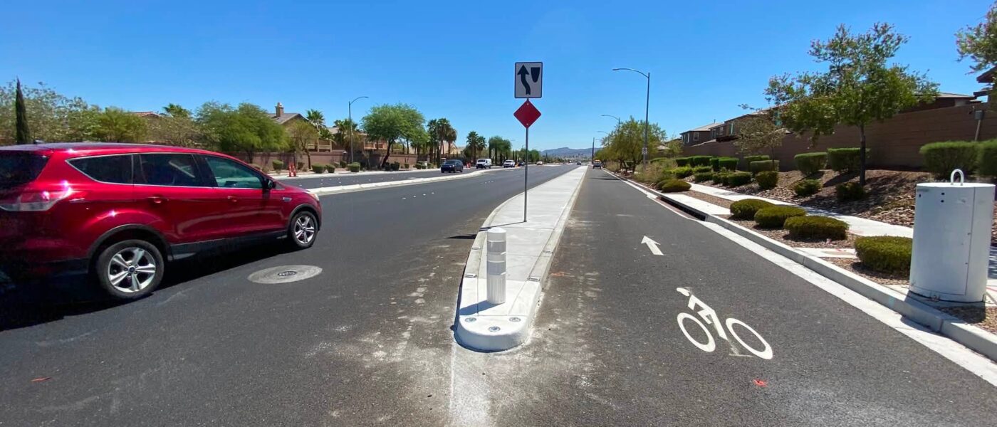 On Road Safety In Las Vegas: Clark County Rolling Ahead With First Protected Bicycle Lane