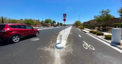 On Road Safety In Las Vegas: Clark County Rolling Ahead With First Protected Bicycle Lane