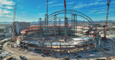 Life Is Busy In Las Vegas Stadium News: A’s Install Second Truss Arch, While Raiders Seek $75 Million In Public Funds To Build New $158 Million Entrance Plaza
