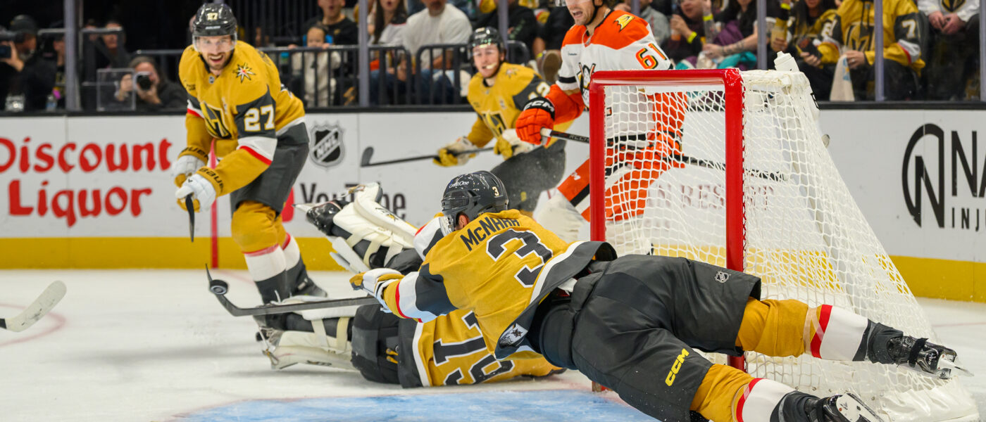 In Third Period: Anaheim 4 Vegas 1; Announced Attendance, 17,619