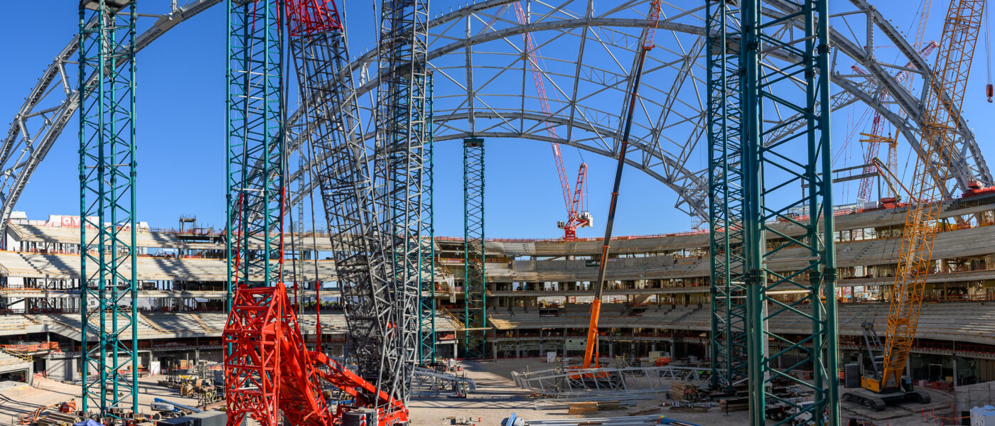 ‘Spherical Armadillo’ Of The Strip Taking Shape: Construction Of A’s Stadium Halfway Complete In Las Vegas